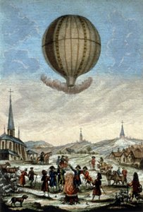 Primeira subida de um balão Montgolfier em Annonay de Unbekannter Künstler
