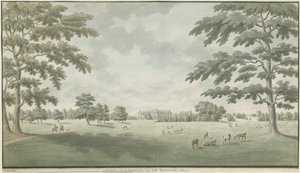Fisherwick Hall: desenho de cor de água, 1786 de Unbekannt