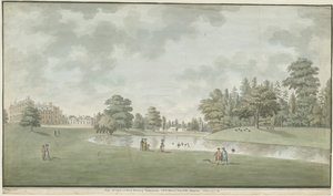 Fisherwick Hall: pintura em aquarela, 1786 de Unbekannt