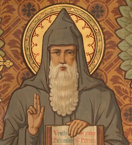 Antiga abadia. Pinturas murais. Louis Bert de l