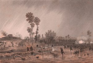 Quarta Divisão Piemontesa do General Cialdini durante ataque da Batalha da Palestina, Lombardia de William M. Timlin
