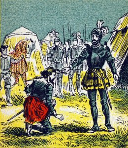 François I arma cavaleiro por Bayard em 15 de setembro de Unbekannt