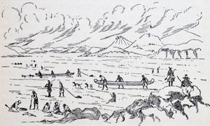 A expedição de Franklin ao Mar Polar no gelo de Unbekannter Künstler