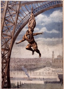 Franz Reichelt morreu ao testar o seu "casaco para-quedas" da Torre Eiffel de Unbekannter Künstler
