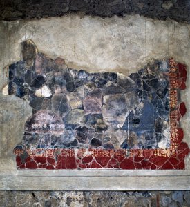 Fresco, Villa Arianna, Stabiae, Campania, Itália, civilização romana, século II a.C., Detalhe de Benjamin Baud