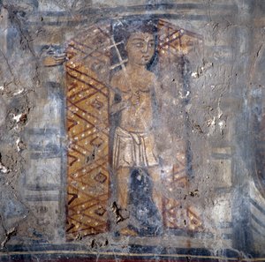 Fresco na Igreja de Agios Georgios, Plemeniana, Creta, Grécia (foto)