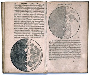As observações de Galileu sobre a Lua de Unbekannt