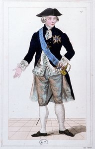 General Lafayette comandante da guarda nacional, c. 1810 (gravura) de Unbekannter Künstler