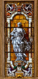 Génova, Duomo (Catedral de São Lourenço), no interior, A Capela de Lercari ou A Capela do Santíssimo Sacramento (abside do Norte): "vitral". de Unbekannter Künstler