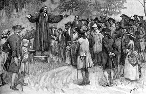 Pregação de George Whitefield nas colónias de Unbekannter Künstler