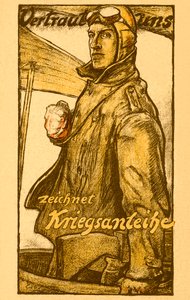 Cartaz de títulos de guerra alemães da Primeira Guerra Mundial de Unbekannter Künstler
