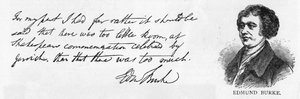 Caligrafia e assinatura de Edmund Burke (caneta e tinta sobre papel) de Unbekannt