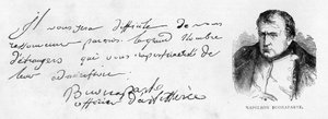 Caligrafia e assinatura de Napoleão I durante o período inicial da sua carreira como oficial de artilharia de Unbekannt