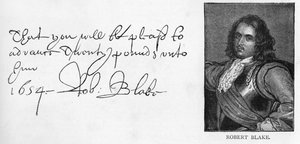 Caligrafia e assinatura de Robert Blake de Unbekannt