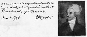 Caligrafia e assinatura de William Cowper de Unbekannt