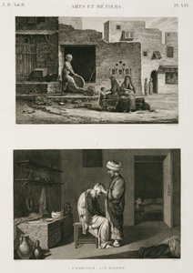 Ferragens e ferragens Moedor de facas e barbeiro, Egito, c 1798 de Unbekannt