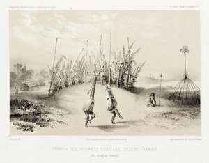 Templo de Cabeleireiro dos Índios Carajás, Brasil, c 1843-1847 de Unbekannt