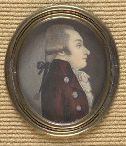 Cavalheiro de perfil (Wolfgang Amadeus Mozart?) de Unbekannter Künstler