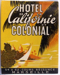 Hotel de California, Marselha, c.1930 (ilustração) de Unbekannter Künstler
