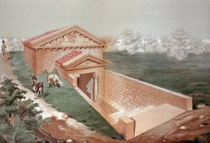 Hypogee Martyrium de Poitiers, c.1880 (litografia) de Unbekannter Künstler