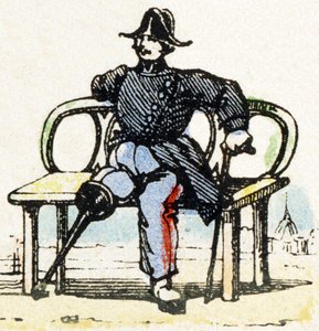 I - Invalide - Alfabeto - entretenimento infantil - Imagem epinal, série popular c.1890 (ilustração) de Unbekannt