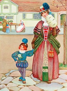 Ilustração do poema Difference do livro Childhood de Millicent e Githa Sowerby, publicado em 1907 de Unbekannter Künstler