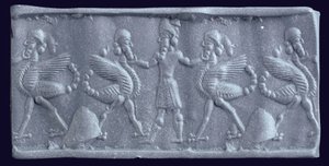 Impressão de um selo de cilindro neobabilônico, c.750-600 AC de Unbekannt
