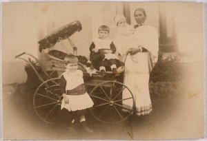 indiana ayah com os seus encargos europeus, c 1870 de Unbekannt