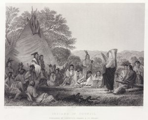 Índios no Conselho, América do Norte de Unbekannt