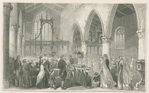 Interior da Igreja de Trentham: gravura em xilogravura, séc. de Unbekannt