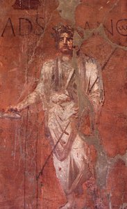 Itália: Sítio Arqueológico de Pompeia no sopé da Vesúvia: Afresco de parede de William M. Timlin