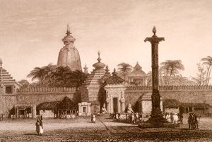 Templo de Jaganath, Orissa, Índia (gravura) de Unbekannter Künstler