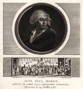 Jean Paul Marat, Deputado de Paris na Convenção Nacional, assassinado 1793 de Unbekannt