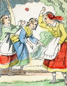 Jogo: La pelota - Alfabeto de Entretenimento Infantil c.1890 (litografia) de Unbekannt