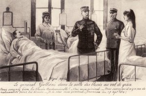 Joseph Gallieni visita os feridos de Unbekannter Künstler