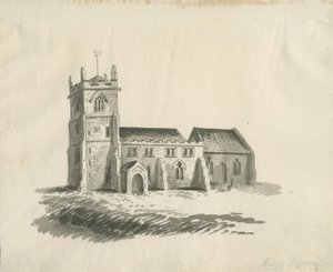 Igreja de Kings Bromley: desenho em sépia, nd [c 1770] de Unbekannt