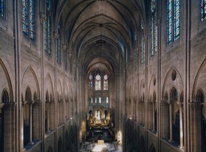 La cathedrale Notre Dame de Paris, Paris 4. construção a partir de 1160, reabilitação por Viollet Le Duc de Unbekannter Künstler