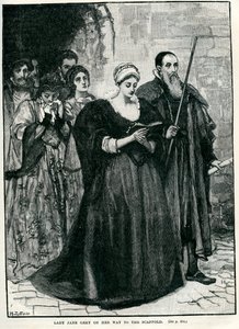Lady Jane Grey a caminho da sua execução de Unbekannter Künstler