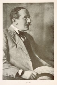 Leon Bakst (1866-1924), pintor russo, fotografia de retrato (foto a p/b) de Unbekannt