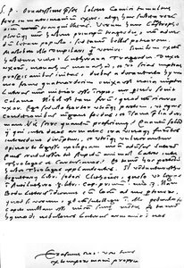 Carta escrita em latim de Erasmo a Nicolaas Everaerts sobre o casamento de Martinho Lutero, afirmando que "Lutero começa a ser mais gentil... não há nada tão feroz que uma esposa não possa domar", escrita em Basiléia, 24 de dezembro de Unbekannt