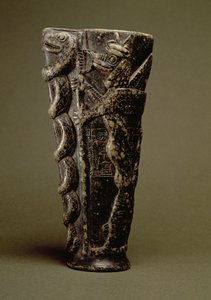 Cálice de Libação do Príncipe Gudea, dedicada ao seu deus pessoal Ningishzida, de Telloh, antiga Girsu, c.2150 a.C. (esteatita) de Unbekannt
