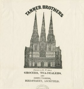 Catedral de Lichfield - Frente Oeste: print, nd [ 19th cent] de Unbekannt