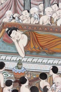 Vida de Buda Após 45 anos ensinando o Darma, Buda passou para Parinirvana, Seul, Coree du Sud de Unbekannt