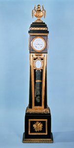 Relógio de caixa longa com equação folheada de ébano Luís XVI, de Ferdinand Berthoud, Paris, final do século 18 de Unbekannt