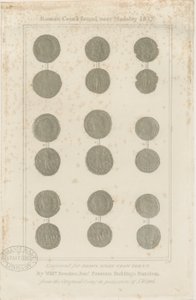 Madeley - Moedas romanas: gravura, sd [c 1817] de Unbekannt
