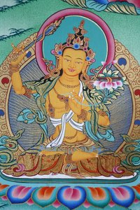 Manjushri, divindade do conhecimento. Mosteiro Kopan, Kathmandu, Nepal de Unbekannt