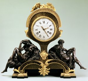 Relógio Mantel com figuras do Dia e da Noite, de Jean Andre Lepaute (1720-88), Paris (bronze dourado e patinado) de Unbekannt