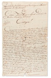 Carta manuscrita assinada &39;Jb d Castro&39; e &39;David Cohen Henriq&39;, para Victor Hugues Agente Especial da Diretoria Executiva nas Ilhas de Barlavento, Curaçao, 8 de setembro de 1798 (tinta no papel) de Unbekannt