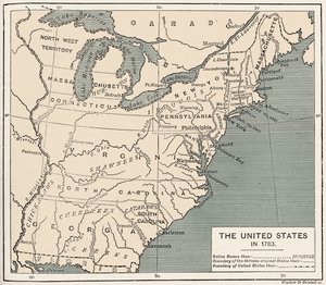 Mapa dos Estados Unidos pós-independência de Unbekannter Künstler