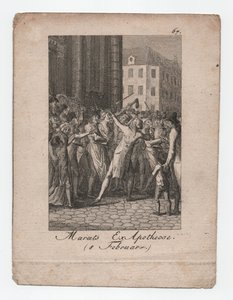 A exApotheosis de Marat a 8 de fevereiro de Unbekannter Künstler